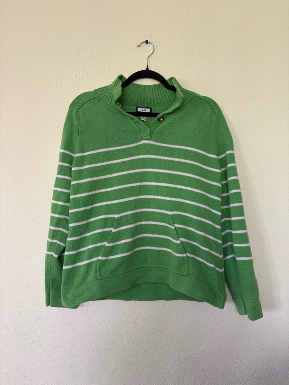 Izod Green Hooded Pullover